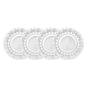Godinger Silver -  Set of 4 Dublin Crystal Salad Plat Silver